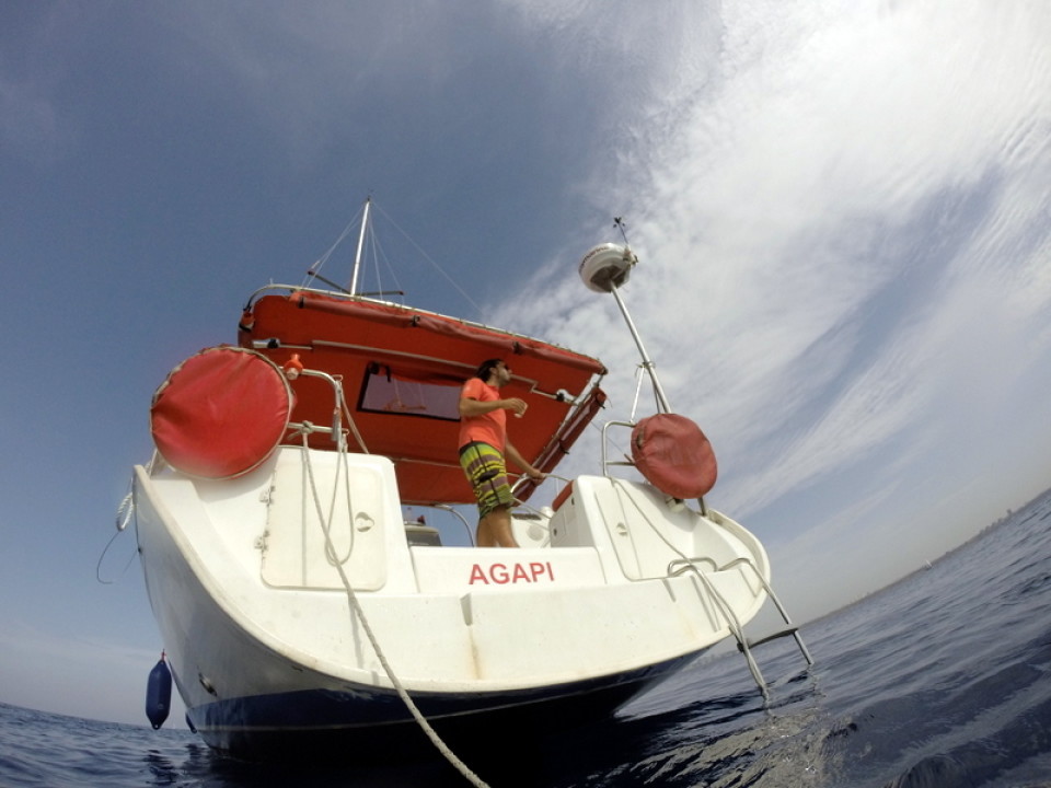 A 42 Foot Yacht with our Skipper Yonatan