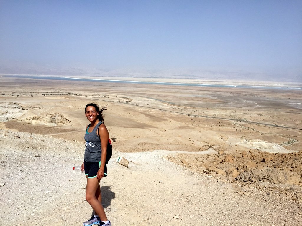 Hiking in the Judean Desert overlooking the Dead Sea
